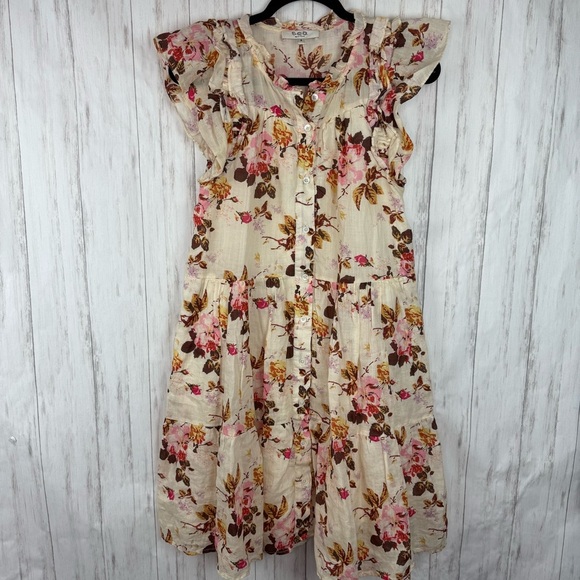 SEA Esme smocked midi dress Small retail $395 - Picture 1 of 6